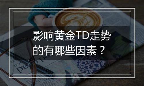 影响黄金TD走势的有哪些因素？