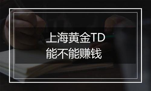 上海黄金TD能不能赚钱