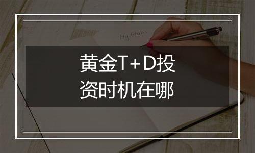 黄金T+D投资时机在哪