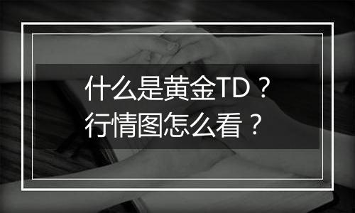 什么是黄金TD？行情图怎么看？