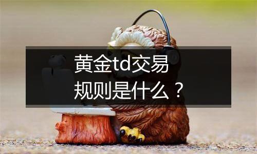 黄金td交易规则是什么？