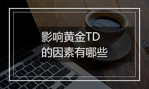 影响黄金TD的因素有哪些