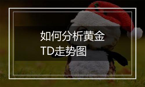 如何分析黄金TD走势图