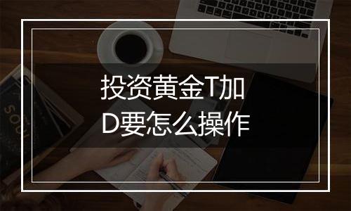 投资黄金T加D要怎么操作