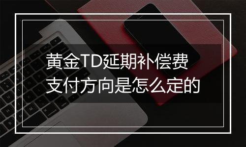 黄金TD延期补偿费支付方向是怎么定的