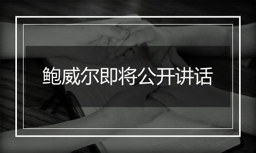 鲍威尔即将公开讲话