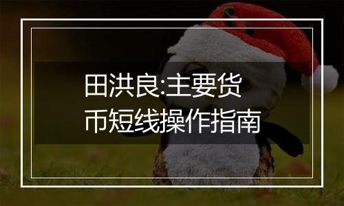 田洪良:主要货币短线操作指南