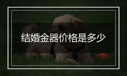 结婚金器价格是多少