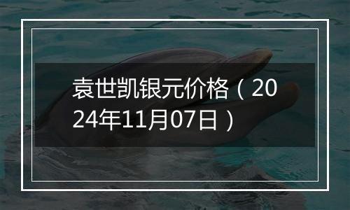 袁世凯银元价格（2024年11月07日）