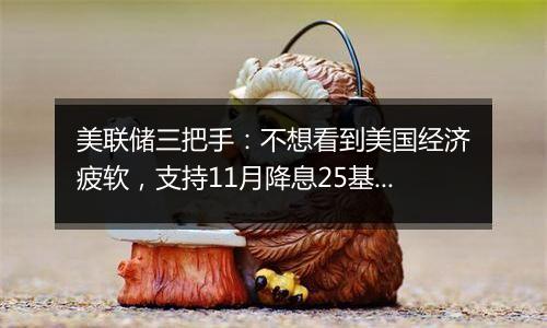 美联储三把手：不想看到美国经济疲软，支持11月降息25基点