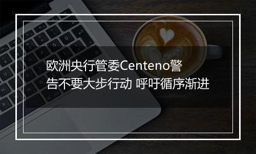 欧洲央行管委Centeno警告不要大步行动 呼吁循序渐进