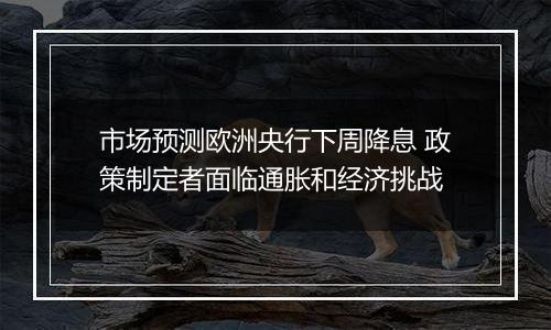 市场预测欧洲央行下周降息 政策制定者面临通胀和经济挑战