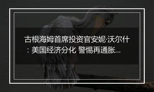 古根海姆首席投资官安妮·沃尔什：美国经济分化 警惕再通胀和地缘政治风险