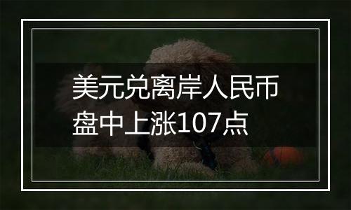 美元兑离岸人民币盘中上涨107点