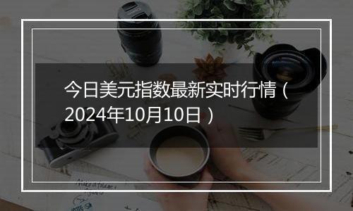 今日美元指数最新实时行情（2024年10月10日）