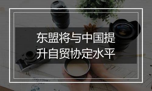 东盟将与中国提升自贸协定水平