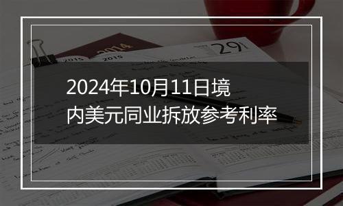 2024年10月11日境内美元同业拆放参考利率