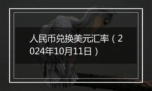 人民币兑换美元汇率（2024年10月11日）