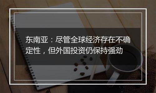 东南亚：尽管全球经济存在不确定性，但外国投资仍保持强劲