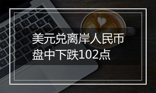 美元兑离岸人民币盘中下跌102点