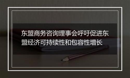 东盟商务咨询理事会呼吁促进东盟经济可持续性和包容性增长