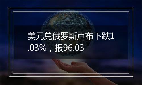 美元兑俄罗斯卢布下跌1.03%，报96.03