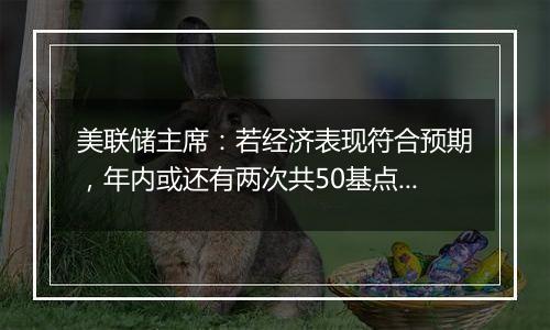 美联储主席：若经济表现符合预期，年内或还有两次共50基点降息