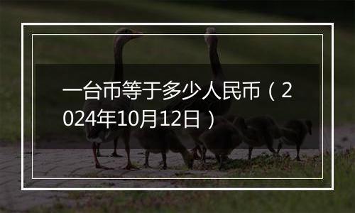 一台币等于多少人民币（2024年10月12日）