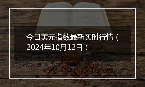 今日美元指数最新实时行情（2024年10月12日）