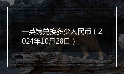 一英镑兑换多少人民币（2024年10月28日）