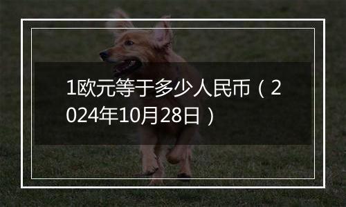 1欧元等于多少人民币（2024年10月28日）