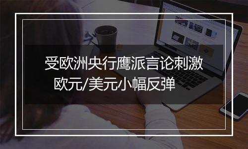 受欧洲央行鹰派言论刺激 欧元/美元小幅反弹