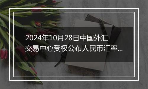 2024年10月28日中国外汇交易中心受权公布人民币汇率中间价公告