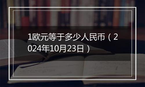 1欧元等于多少人民币（2024年10月23日）