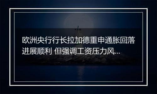 欧洲央行行长拉加德重申通胀回落进展顺利 但强调工资压力风险