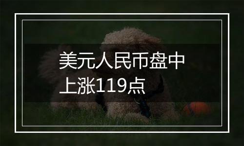 美元人民币盘中上涨119点