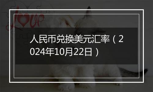 人民币兑换美元汇率（2024年10月22日）