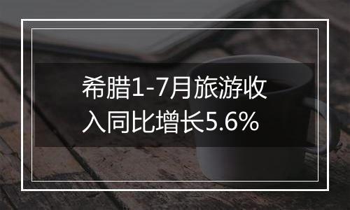 希腊1-7月旅游收入同比增长5.6%