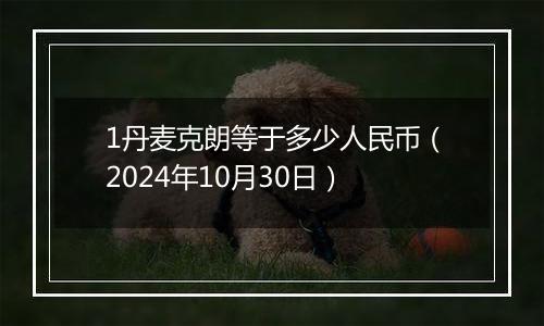 1丹麦克朗等于多少人民币（2024年10月30日）