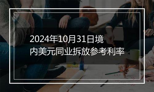 2024年10月31日境内美元同业拆放参考利率