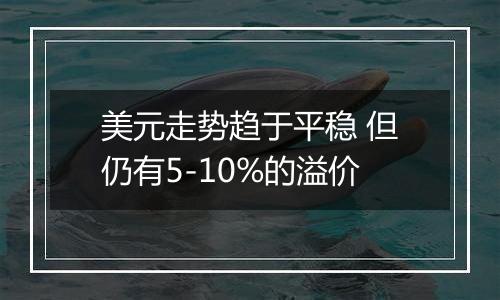 美元走势趋于平稳 但仍有5-10%的溢价