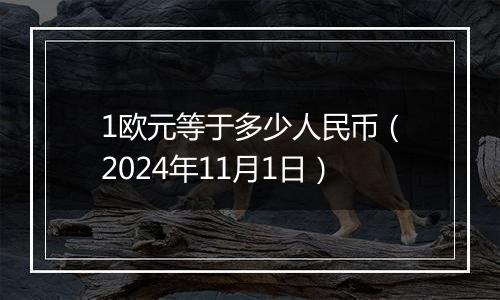 1欧元等于多少人民币（2024年11月1日）