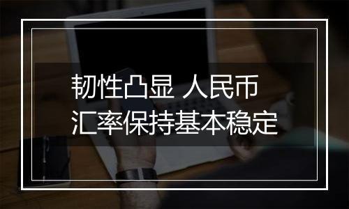 韧性凸显 人民币汇率保持基本稳定