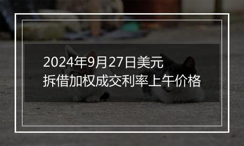 2024年9月27日美元拆借加权成交利率上午价格