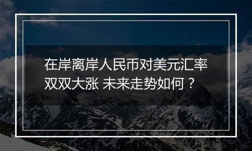 在岸离岸人民币对美元汇率双双大涨 未来走势如何？