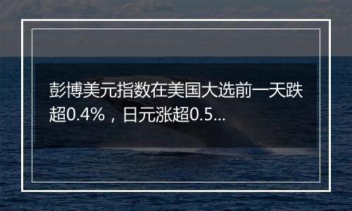 彭博美元指数在美国大选前一天跌超0.4%，日元涨超0.5%逼近151