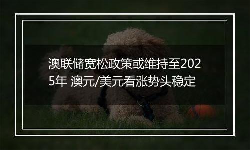 澳联储宽松政策或维持至2025年 澳元/美元看涨势头稳定