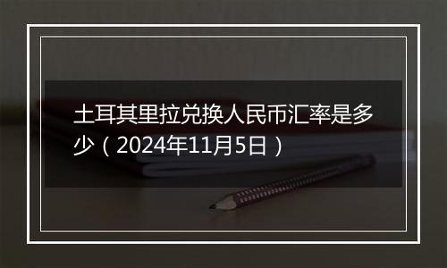 土耳其里拉兑换人民币汇率是多少（2024年11月5日）