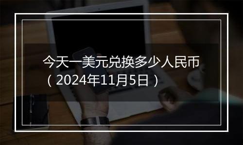 今天一美元兑换多少人民币（2024年11月5日）