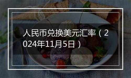 人民币兑换美元汇率（2024年11月5日）